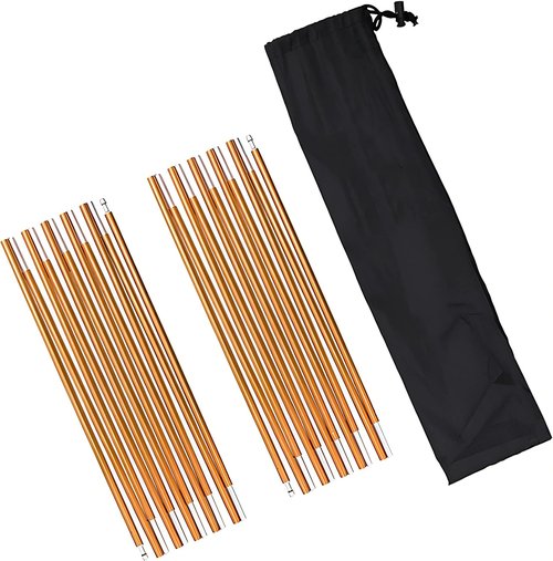 Aluminum Tent Poles Replacement - 2 Pack 11.8 ft 7001 Alloy Bars for Hiking & Camping