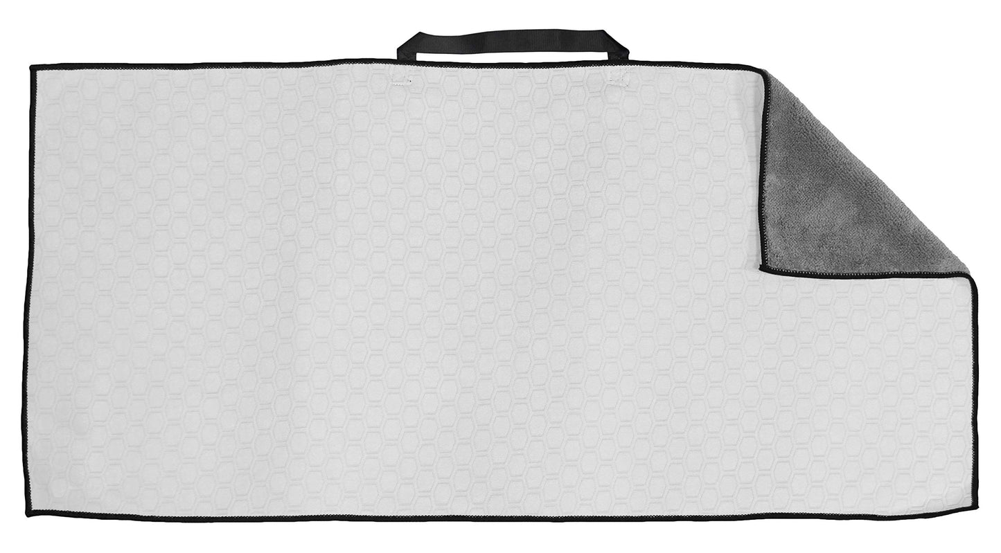 Devant Sport Towels The Rival Performance Golf Towel, White/Gray