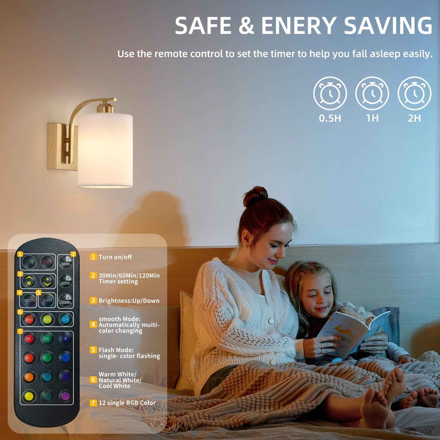 Battery Operated Wall Sconce Set of 2,Gold Rechargeable Wall Lights with Remote Control,15 Colours Wireless Wall Sconce with 3000mAh Dimmable Detachable Bulb for Bedroom, Living Room and Hallway