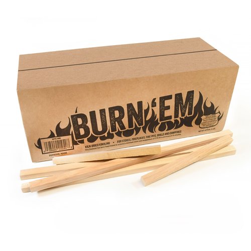 Burn’Em Fire Starter Kindling, Kiln Dried, Perfect for Fire Pit, Indoor & Outdoor Fireplace, Grills, Smokers, Pizza Ovens, Ideal for Breeo, Solo Stove, Ooni & Others - 10 lb Box