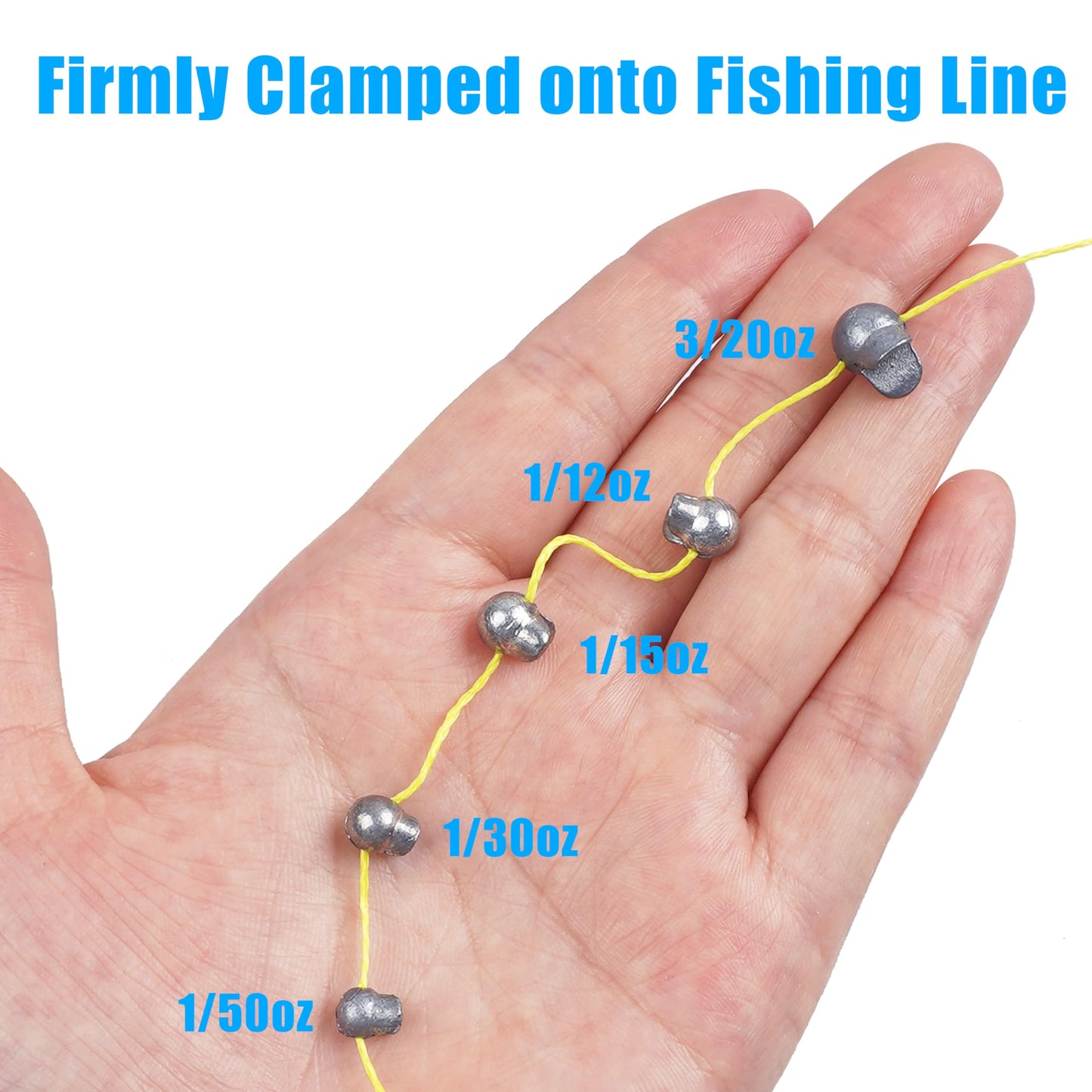 Split Shot Sinker Fishing Weights, 135pcs Removable Round Split Shot Fishing Line Sinkers Clip On Weights for Freshwater Saltwater Fishing