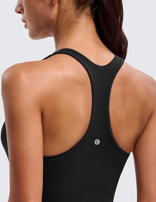 BAYDI Clouduxi Workout Tank Tops - Women's Racerback Yoga Shirt with Built-In Bra | Athletic Sleeveless Camisole