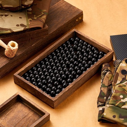 Civaner 150 x 68/61 Caliber Projectiles for Defense and Practice Reusable 68 Breaker Paintballs Solid Plastic Nylon Projectiles(Black,68 Caliber)