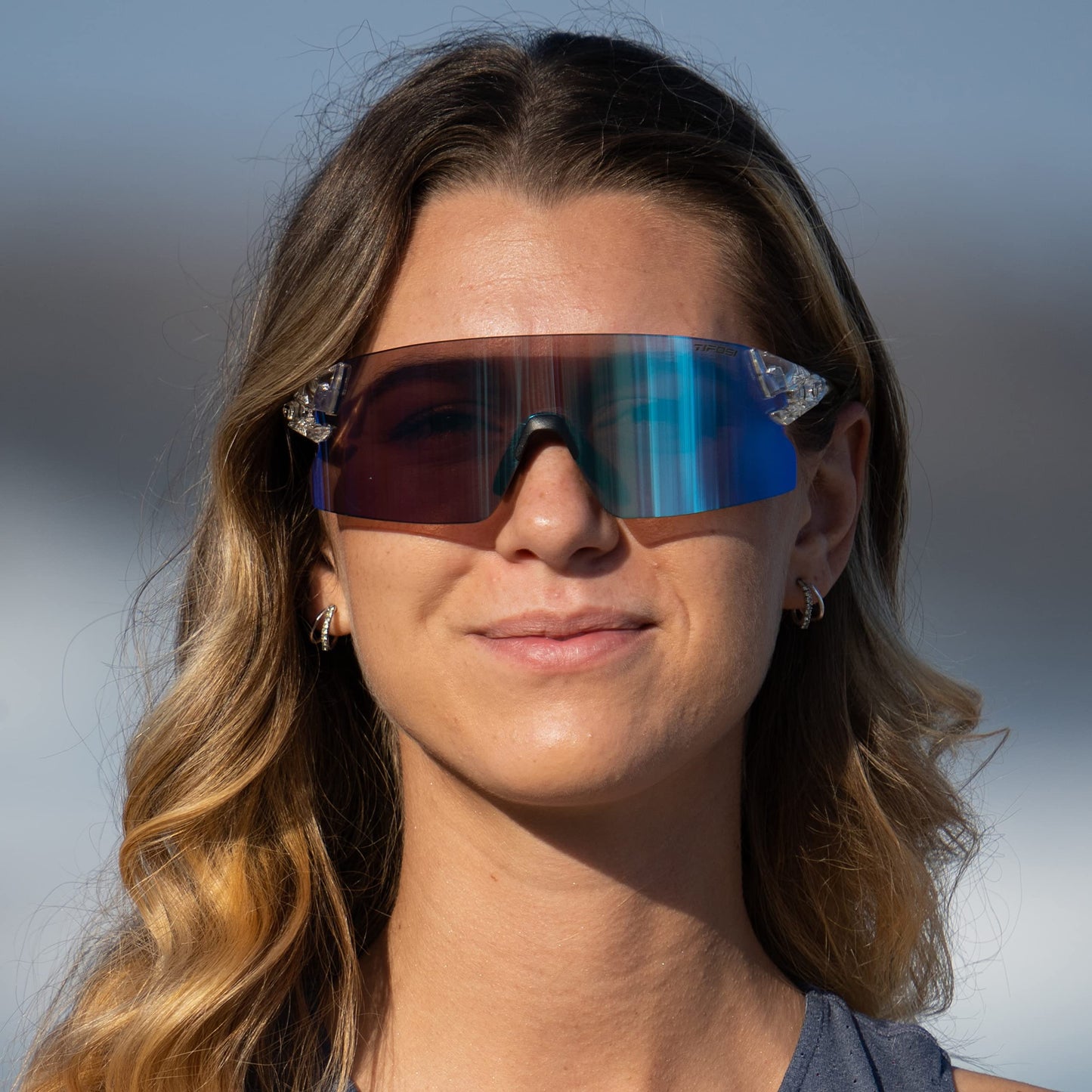 Tifosi Rail XC Shield Sunglasses (Crystal Clear w/Clarion Blue Fototec) - Ideal Cycling (Road & Gravel), Baseball, Softball