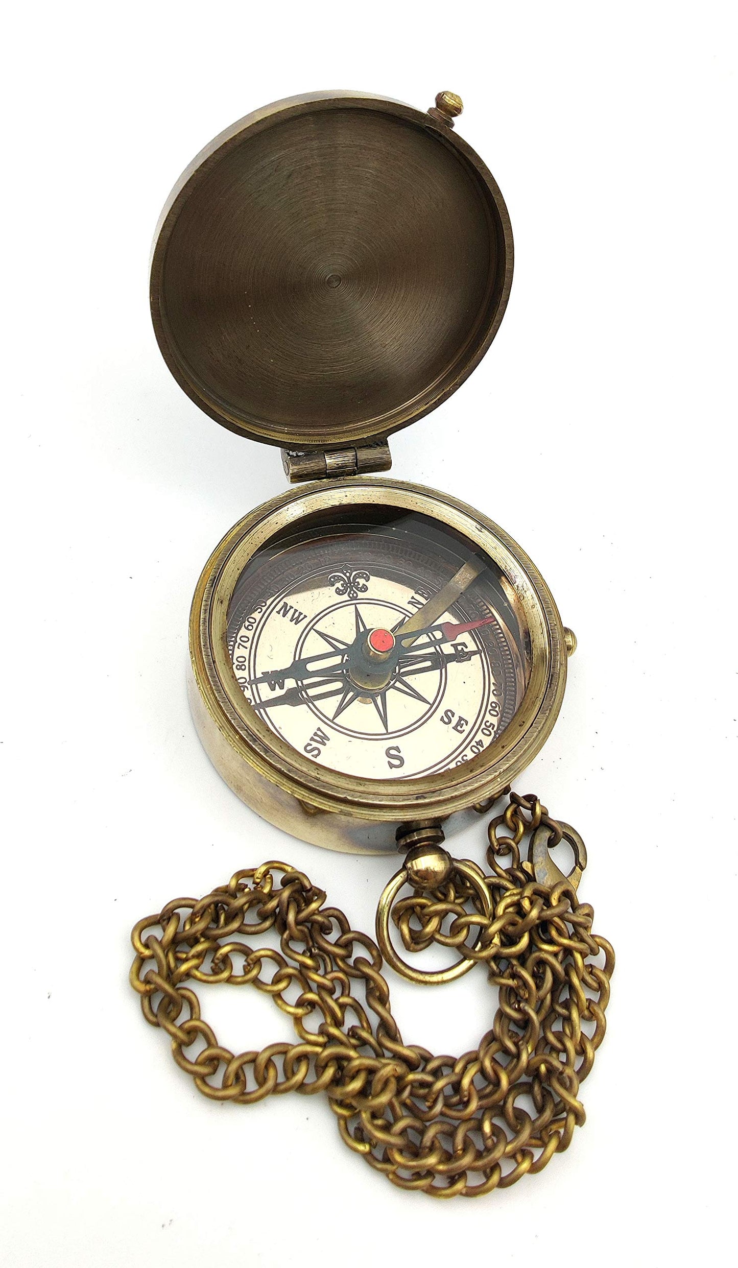 Handmade Vintage Gift Compass with Thoreau's Go Confidently Quote Engraved Brass Compass with Wooden case, Graduation Day Gifts, Boys Gifts, Compass Gifts