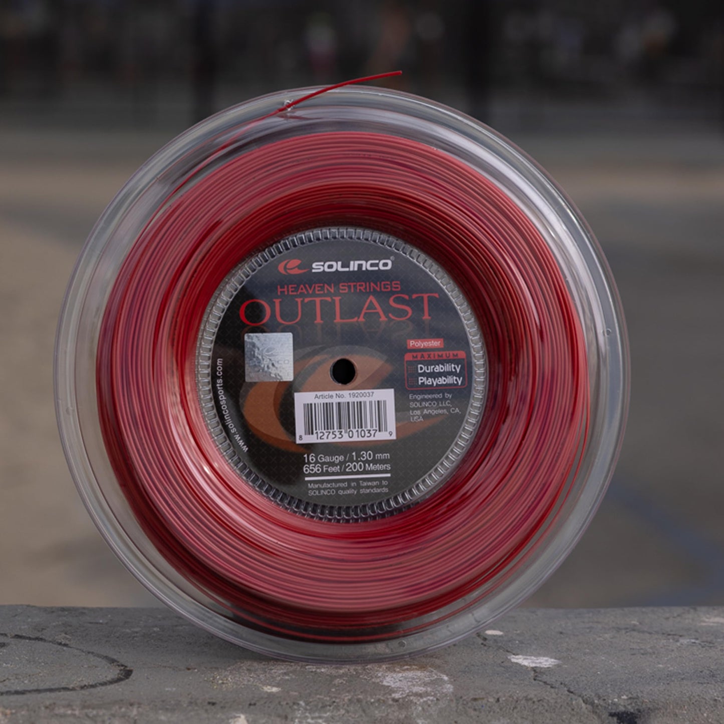 Solinco Outlast Co-Polyester Tennis String Reel 656 ft / 200 m – Maximum Durability, Control & All-Court Playability – TruTension Technology, High-Performance Polyester 18