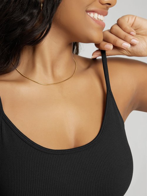 ODODOS 3-Pack Seamless Sports Bra for Women Ribbed Camisoles Non Padding Yoga Bra Crop Tank Tops, Taupe+Black+Charcoal, X-Large