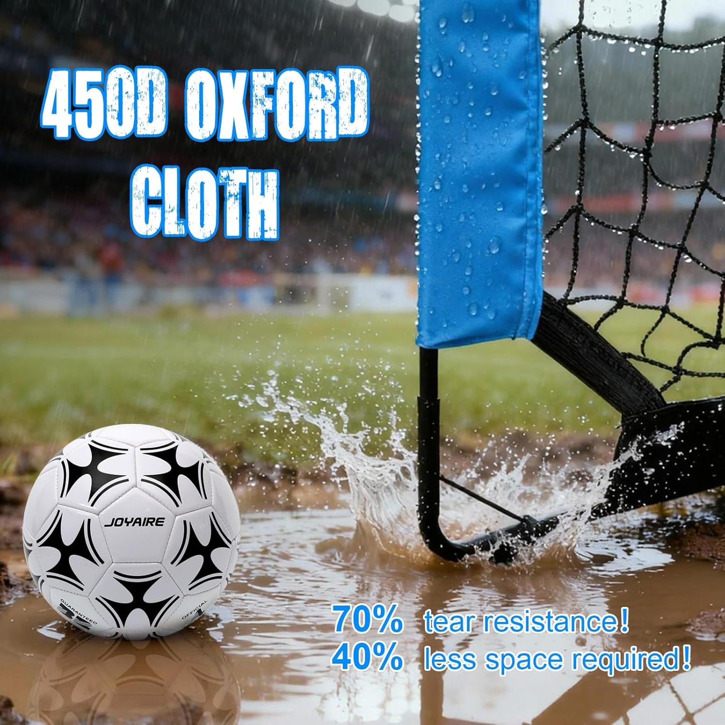 Pro-Grade Kids Soccer Goal - Tear-Resistant 5-Layer Net & Durable 10mm Poles | Portable Training Set (4x3ft/6x4ft/7x5ft)