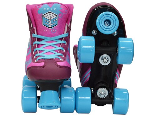 Epic Skates Cotton Candy Kids Quad Roller Skates, Youth 1 , Purple (CottCan01)