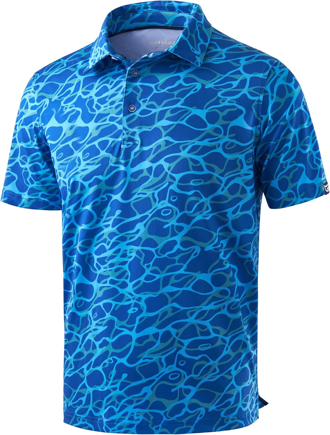 Skiennix Men's Golf Shirt - Short Sleeve Moisture-Wicking Polo | Casual Lightweight Print Design
