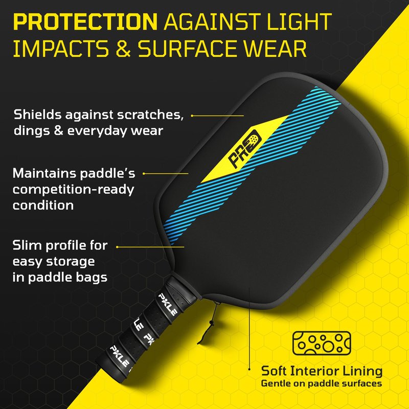 PicklePro Pickleball Paddle Cover – Neoprene Pickleball Paddle Case, Slim Lightweight Sleeve, Universal Fit
