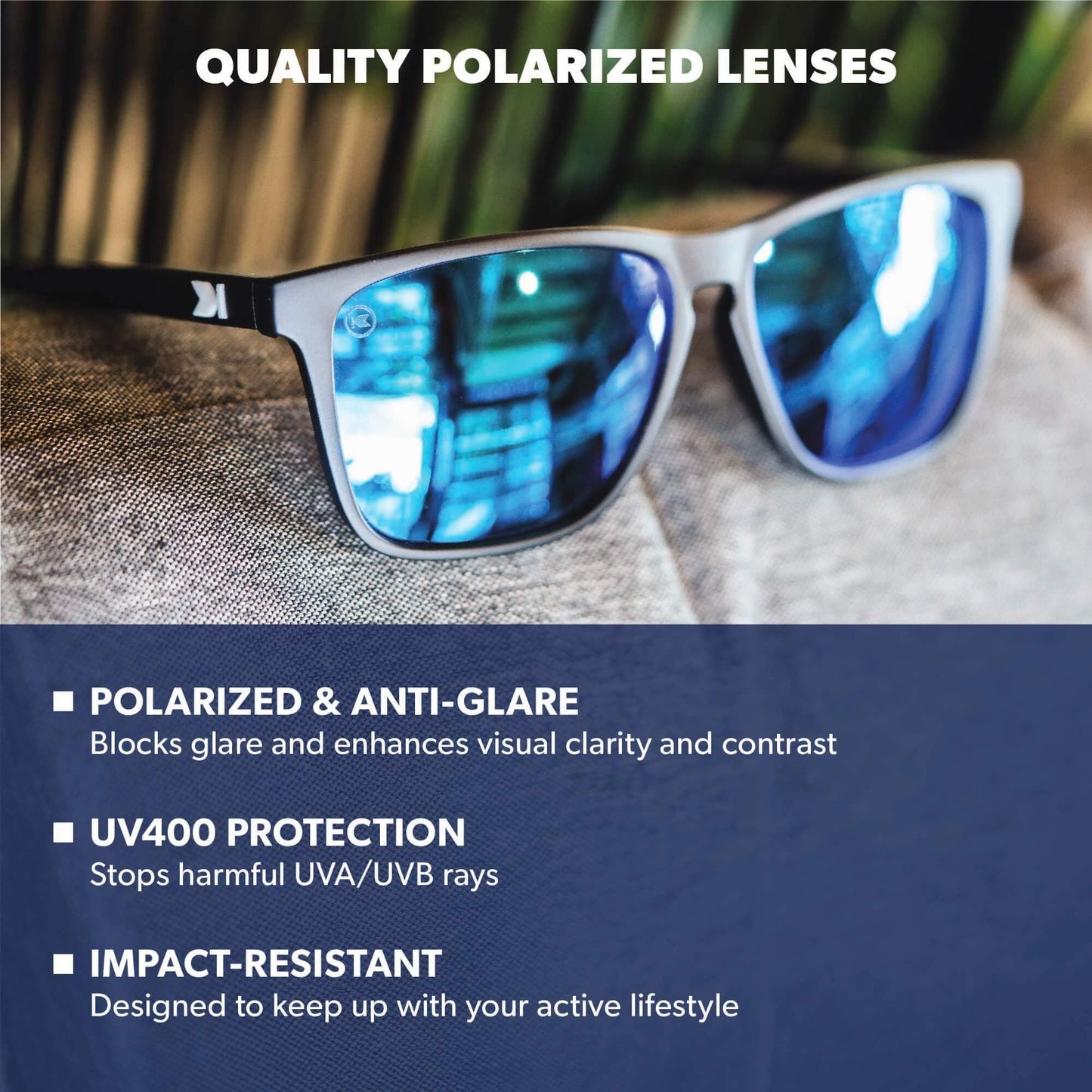 Knockaround Fast Lanes Sport Polarized Lightweight Sunglasses for Men & Women - UV400 Protection - Running