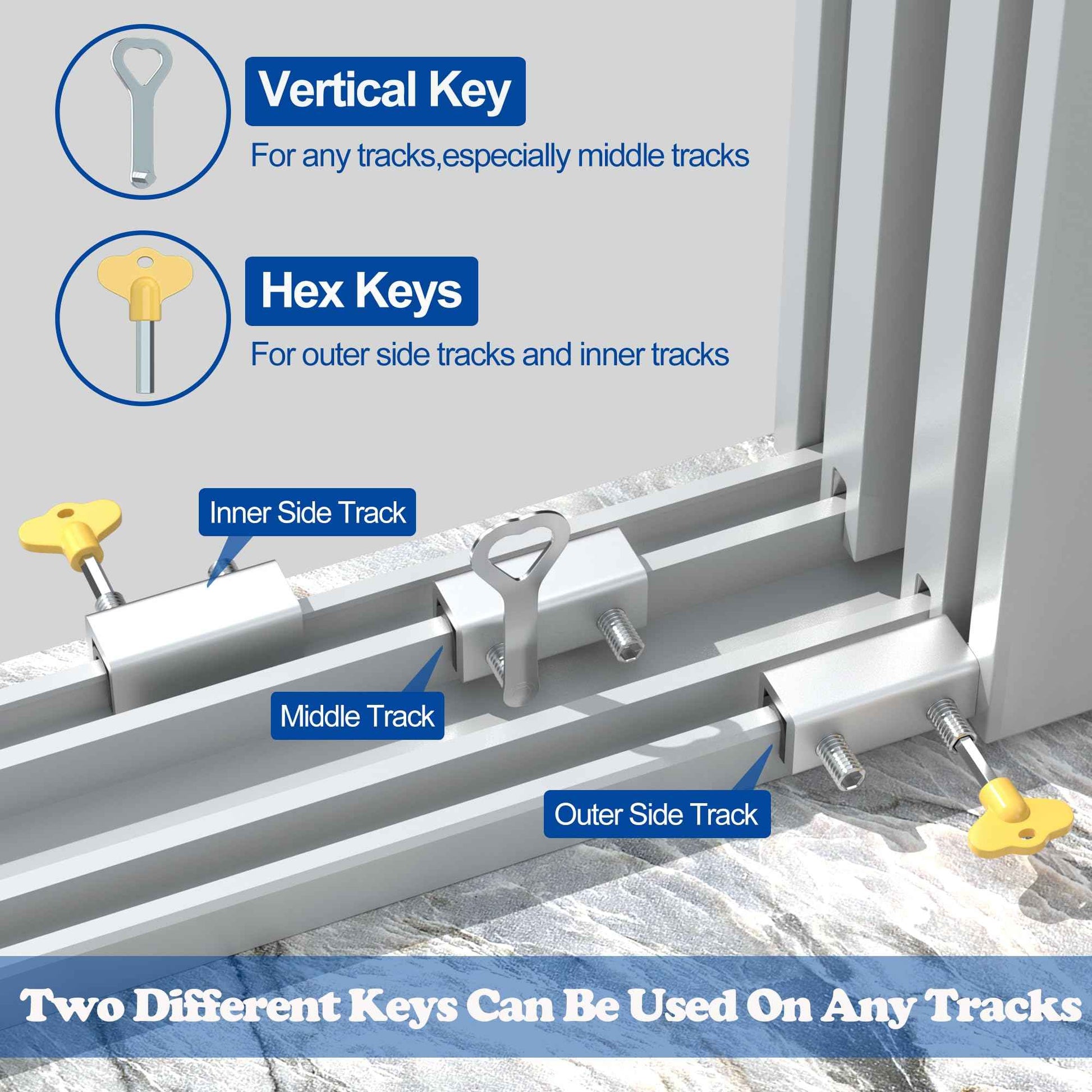 RELIANCER 8 Sets Sliding Window Locks,Aluminum Security Door Window Stoppers,Adjustable Safty Windows Lock for Horizontal & Vertical Fenster Doors,Child Proof Slider Windows Blocker for Home Safety