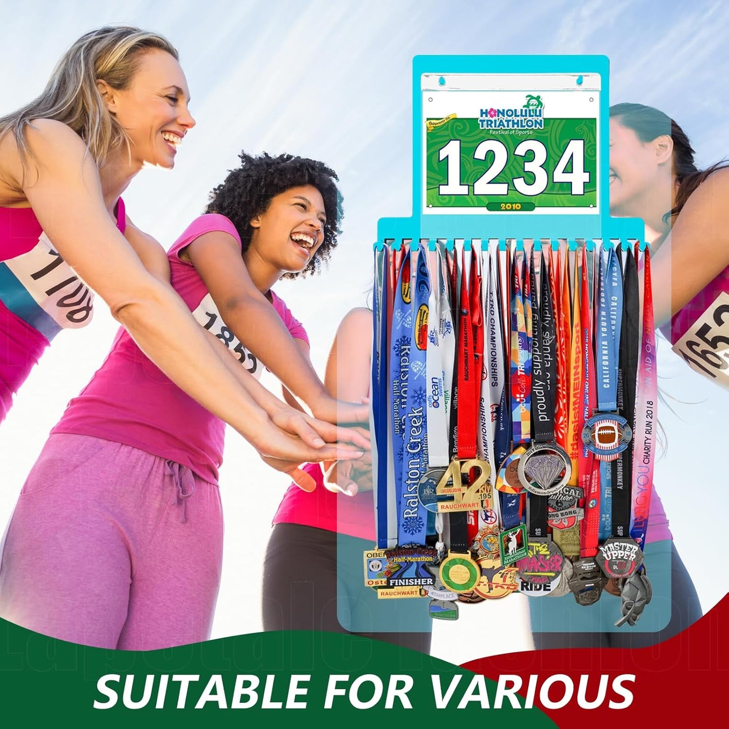 Skiennix Race Medal Holder - Stylish Wall Hanger for Marathon & Runner Medals | Perfect Gift for Athletes