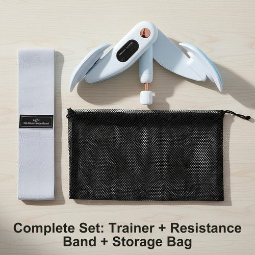 Inner Thigh & Pelvic Floor Trainer for Women – Adjustable Hip Toner with LED Counter, Multifuctional Full-Body Sculpting Kegel Exerciser for Home & Postpartum Strengthening (Blue)