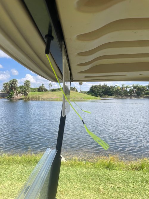 Tattle-Tail Golf Cart Wind Indicator (Neon Yellow)