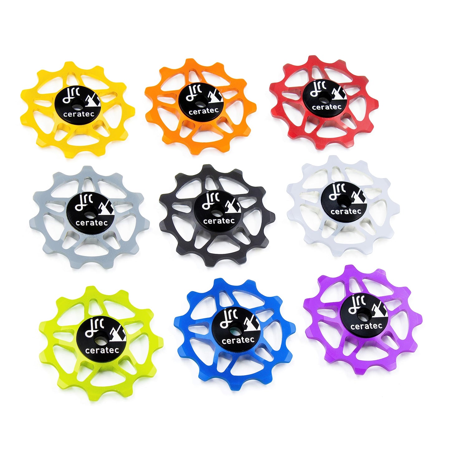 JRC Components 11T Ceramic Pulley Wheels | Compatible with 12 Speed Shimano 105 R7150 & Ultegra R8150 | Hybrid Ceramic Derailleur Pulley Wheel -Black