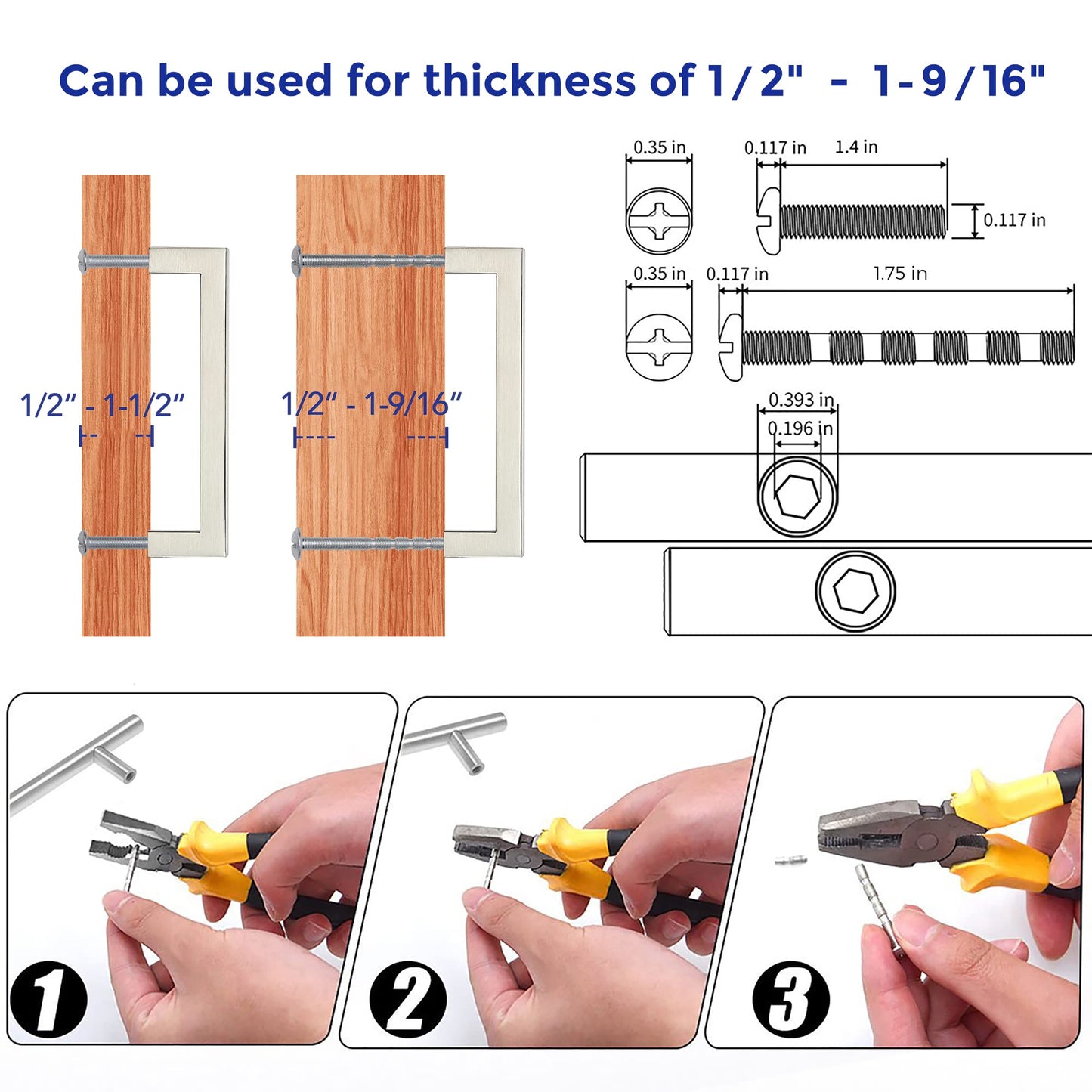Ravinte 40 Pack 5 Inch Kitchen Square Cabinet Handles Brushed Nickel Drawer Pulls for Cupboard Hardware