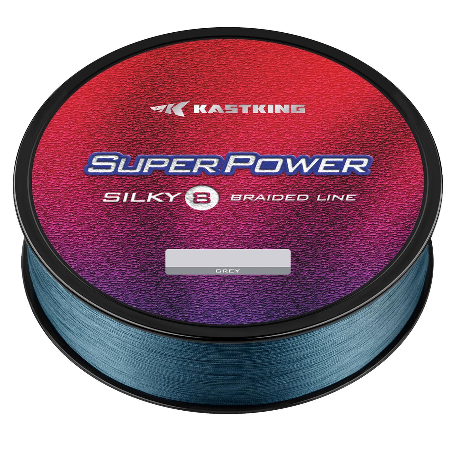 KastKing Superpower Silky8 Braided Fishing Line,50LB,150 Yds,Gray,8X
