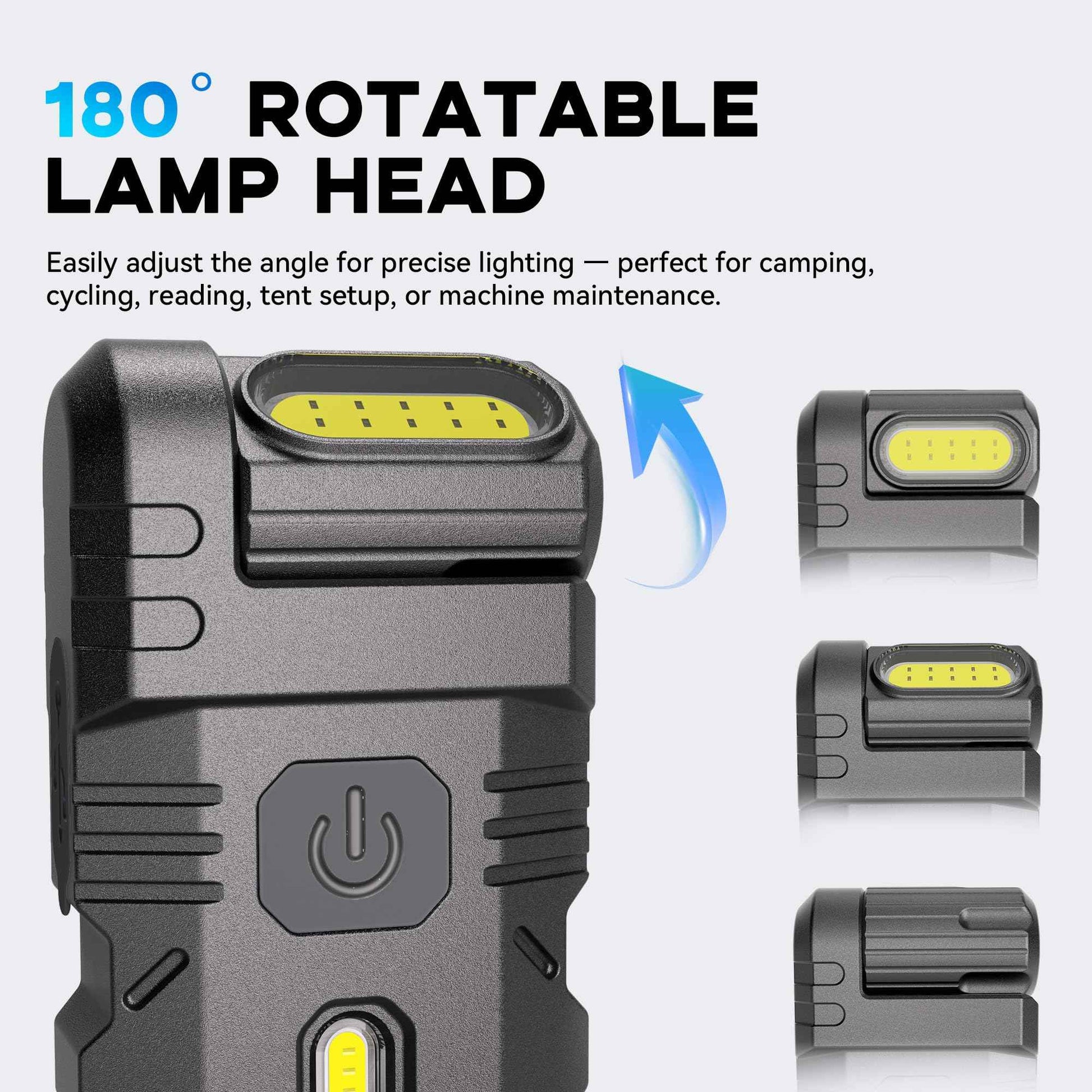 Favourlite 2PACK LED Flashlight Rechargeable, 600 Lumens Portable Flat Mini Flashlights with Clip Magnetic Small Flashlight for Camping, Emergency, Hiking (2, Black)