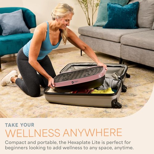 Lifepro HexaPlate Lite Vibration Plate - Full Body Exercise Machine with Magnetic Acupoints for Muscle Toning & Recovery