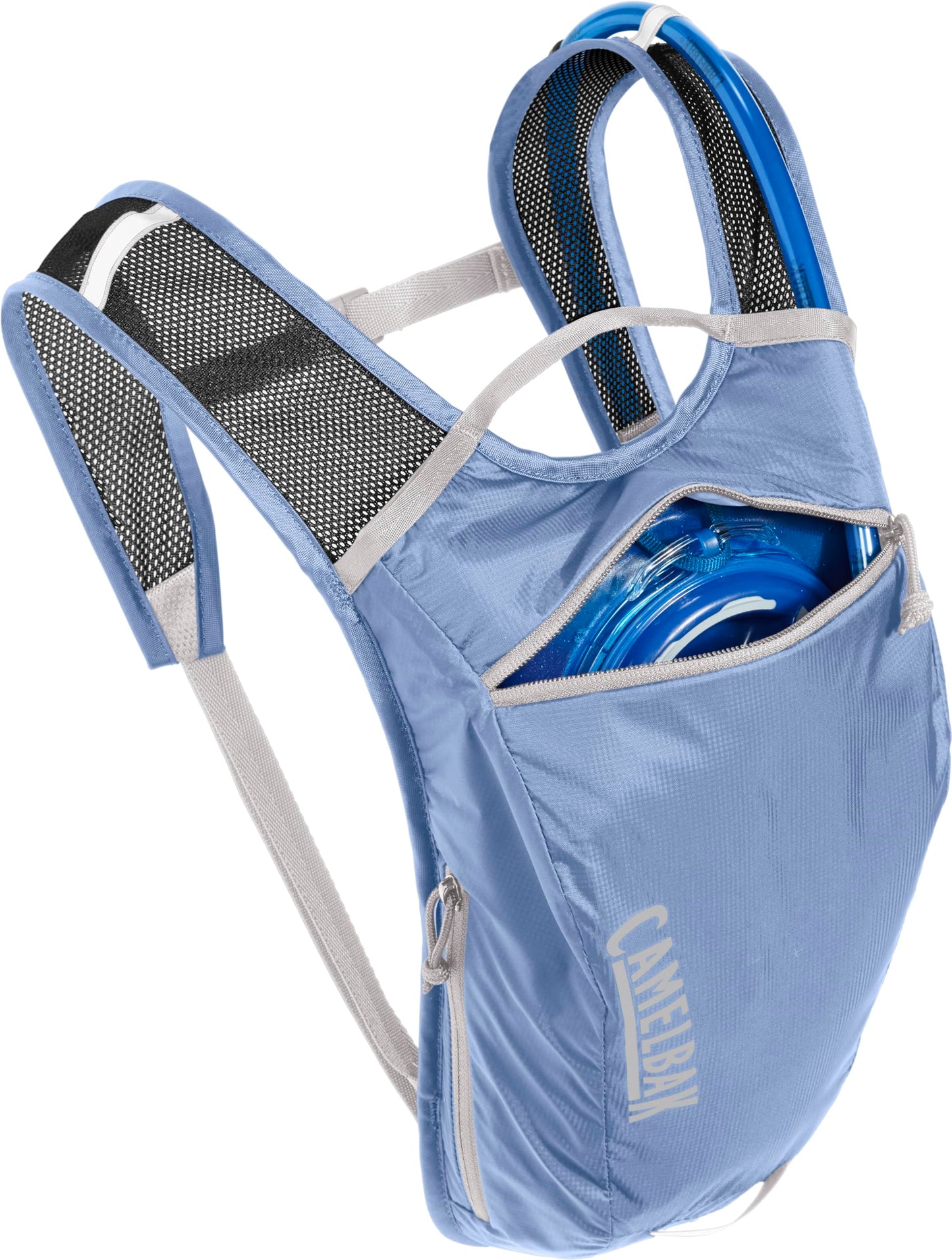CamelBak HydroBak Light Bike Hydration Backpack, Ultra‑Light Low‑Profile Design with 50oz Crux Reservoir, Serenity Blue 2.0