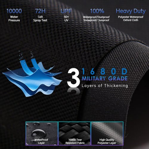 GEHENG Electric Scooter Cover, Outdoor Waterproof and Dustproof Scooter Cover, Adults/Kids Electric Scooter Storage Cover, Universal Electric Scooter - L45x W24x H47 Inch, Black