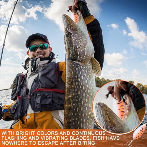 100 Pcs Fishing Lures Kit - Metal Spinner Baits for Trout, Salmon, Bass | Includes 4 Tackle Boxes
