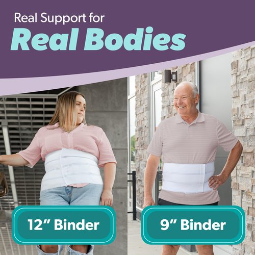 BraceAbility Medical Abdominal Stomach Binder - XXL Belly Band Compression for Diastasis Recti, Postpartum, Post-Surgical Wrap for Tummy Tuck Recovery, Post op Ab Binder for Women and Men (2XL 12")