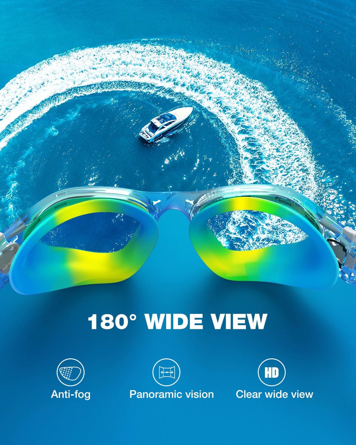 ZIONOR Kids Swim Goggles - G1MINI MIX Polarized, Anti-Fog, No Leaking Design | Ages 6-14