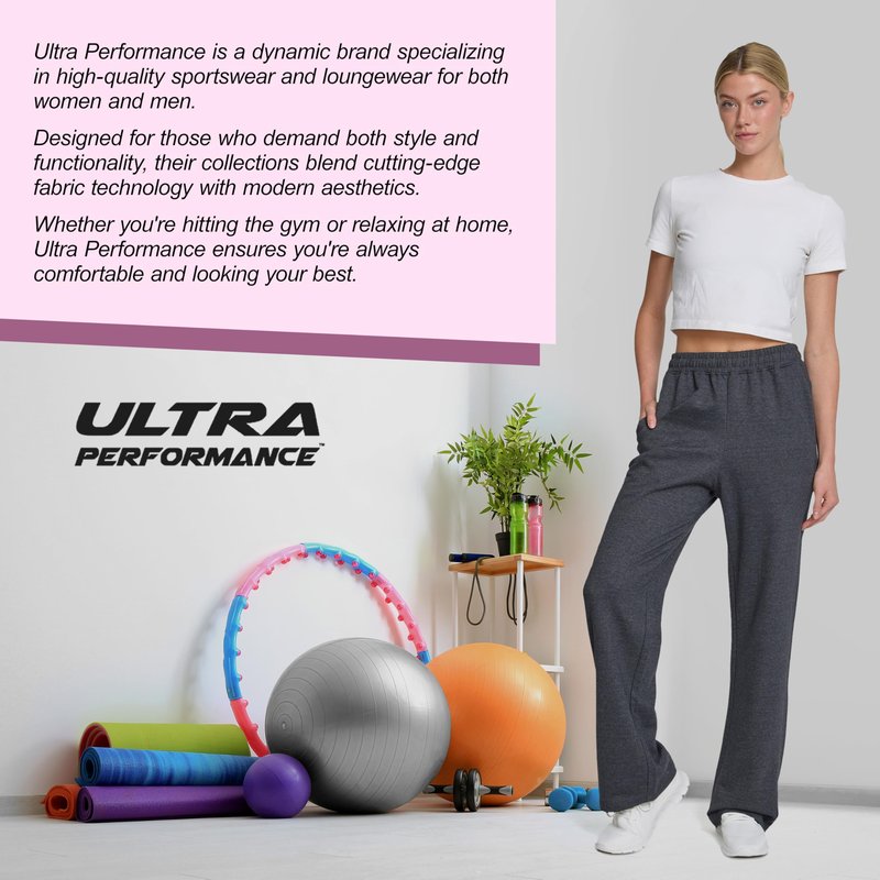 Ultra Performance Womens Sweatpants 3 Pack Open Bottom Wide Leg Lounge Sweatpant’s Pant Baggy Long Sweat Pants for Women