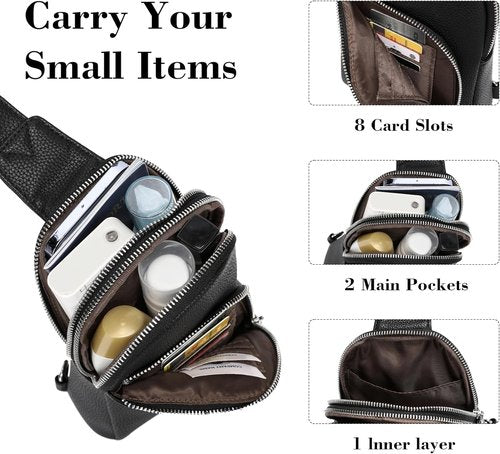 INICAT RFID Blocking Sling Bag - Anti-Theft Crossbody Purse for Women | Stylish Vegan Leather Design