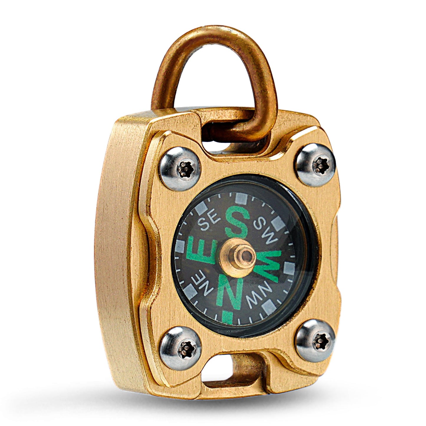 MecArmy Mini Titanium/Brass Compass, Waterproof IPX5 Pocket Compass for Hiking & Survival, Keychain & Necklace Gifts for Men & Women, Ideal Graduation & Outdoor Adventure Present