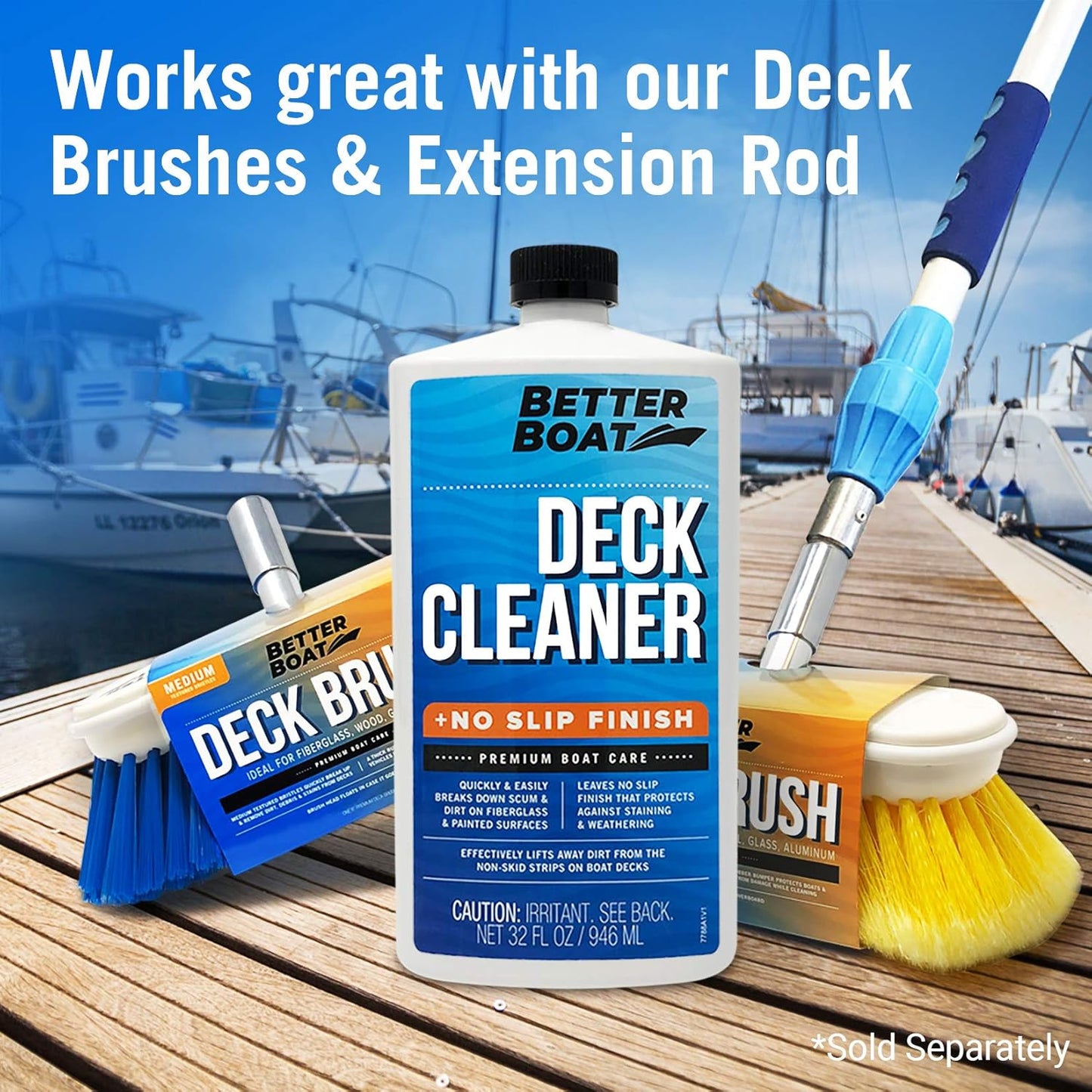 Better Boat Boat Deck Cleaner - Marine Grade Formula for Non-Skid Strips on Fiberglass, Vinyl & Aluminum