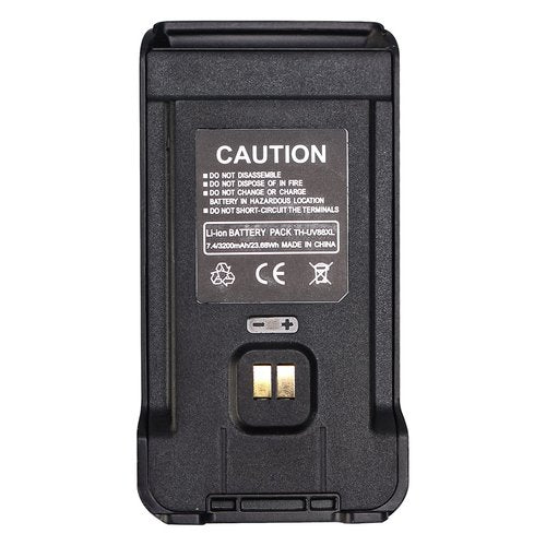 Retevis RT85 Walkie Talkie Battery 3200 mAh,Compatible with TYT TH-UV888 UV88 RT85 GM-15 Pro TD-H5 Two Way Radios,7.4V Rechargeable Replacement Li-ion Battery(2 Pack)