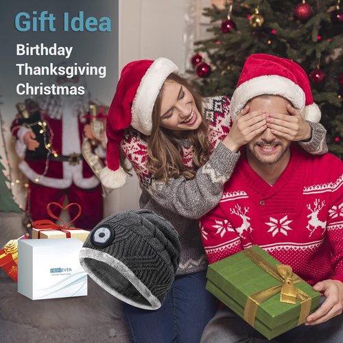 HIGHEVER LED Beanie Hat - Warm Winter Gift with Light for Men, Teens & Dads | Perfect Stocking Stuffer
