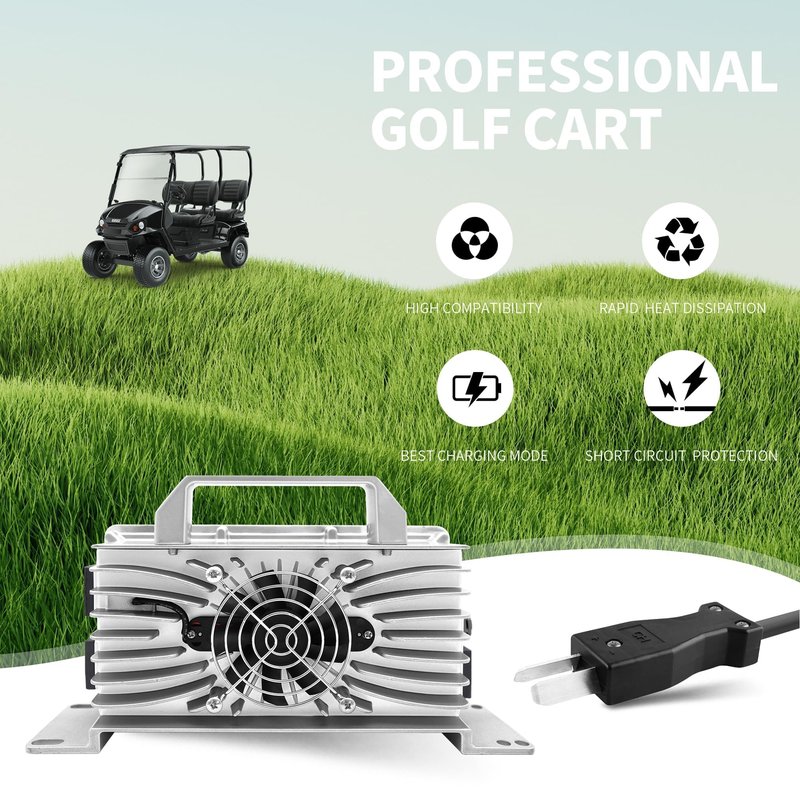 Entrinomy 15 AMP 48 Volt Golf Cart Charger for EZGO RXV & TXT with 3 Pin Triangular Plug-Lead Acid Battery Charger, IP67 Waterproof & Fast Heat Dissipation