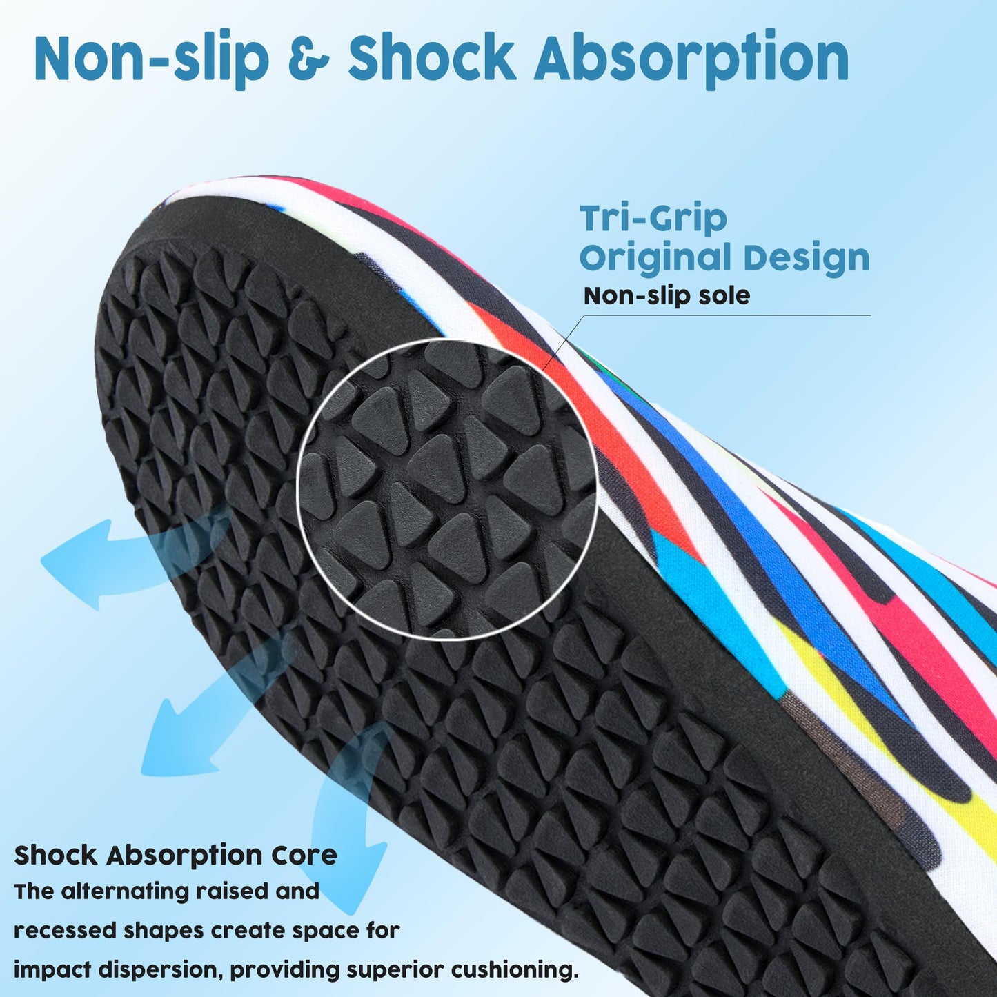 Men Women Water Shoes Quick-Dry Aqua Socks Barefoot Slip-on Summer Slippers for Beach Swim Sport Surf Yoga Exercise Color Wave
