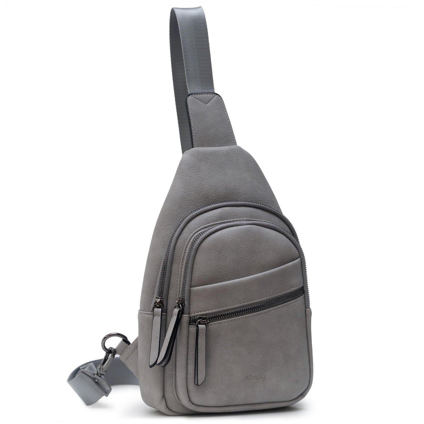 Alldaily Large Sling Bag for Women Crossbody Purse Leather Fashionable Trendy Chest Bag for Travel, Fanny Pack (Grey)