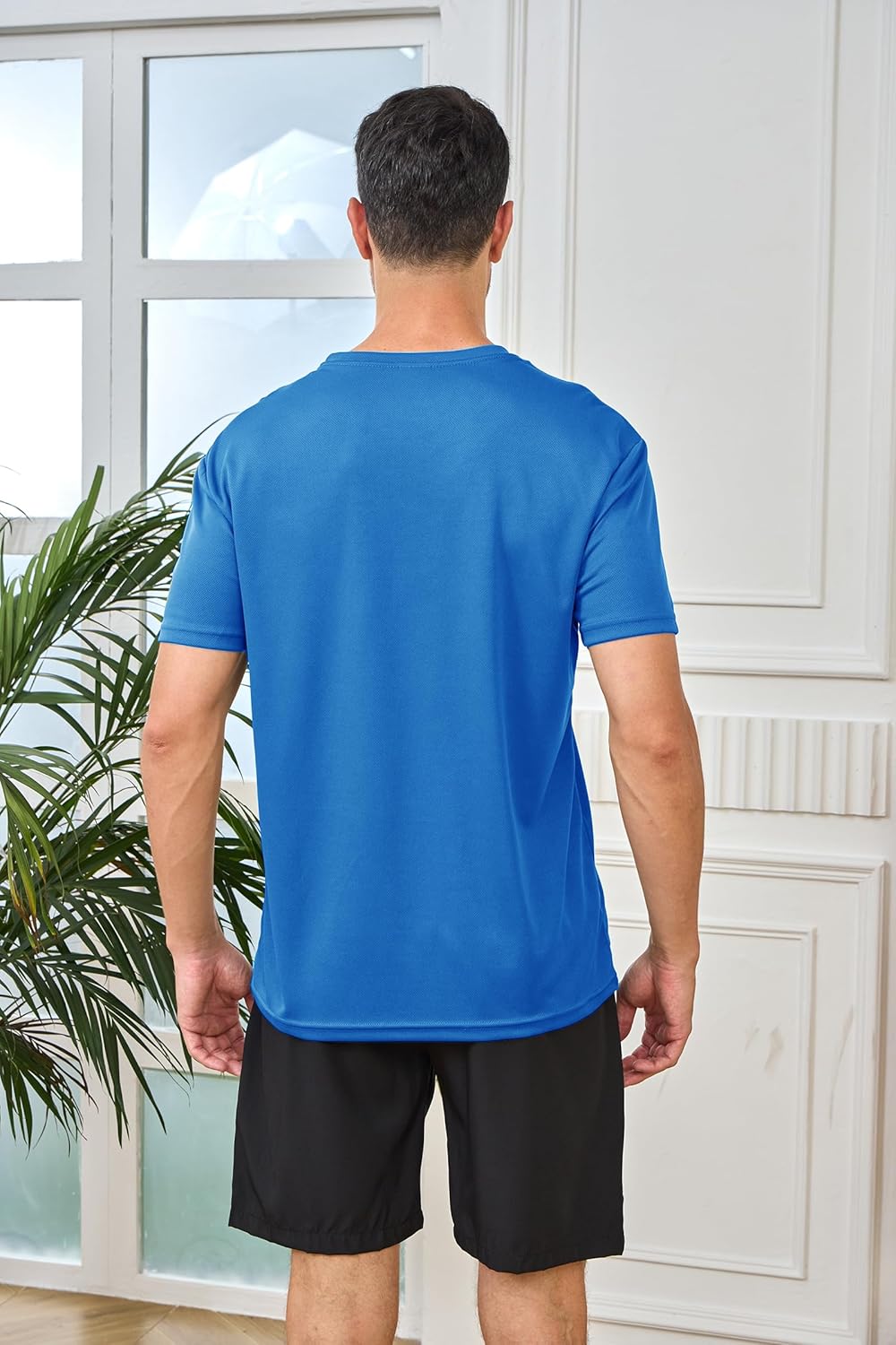 Skiennix Men's Athletic Quick-Dry Crew Neck T-Shirts - 5 Pack for Gym & Running | Short Sleeve Tees