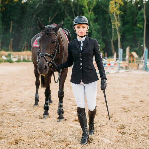 YICHI Rubber Whip Riding Crop Horse Whip for Equestrian Sports 20-inch (E)