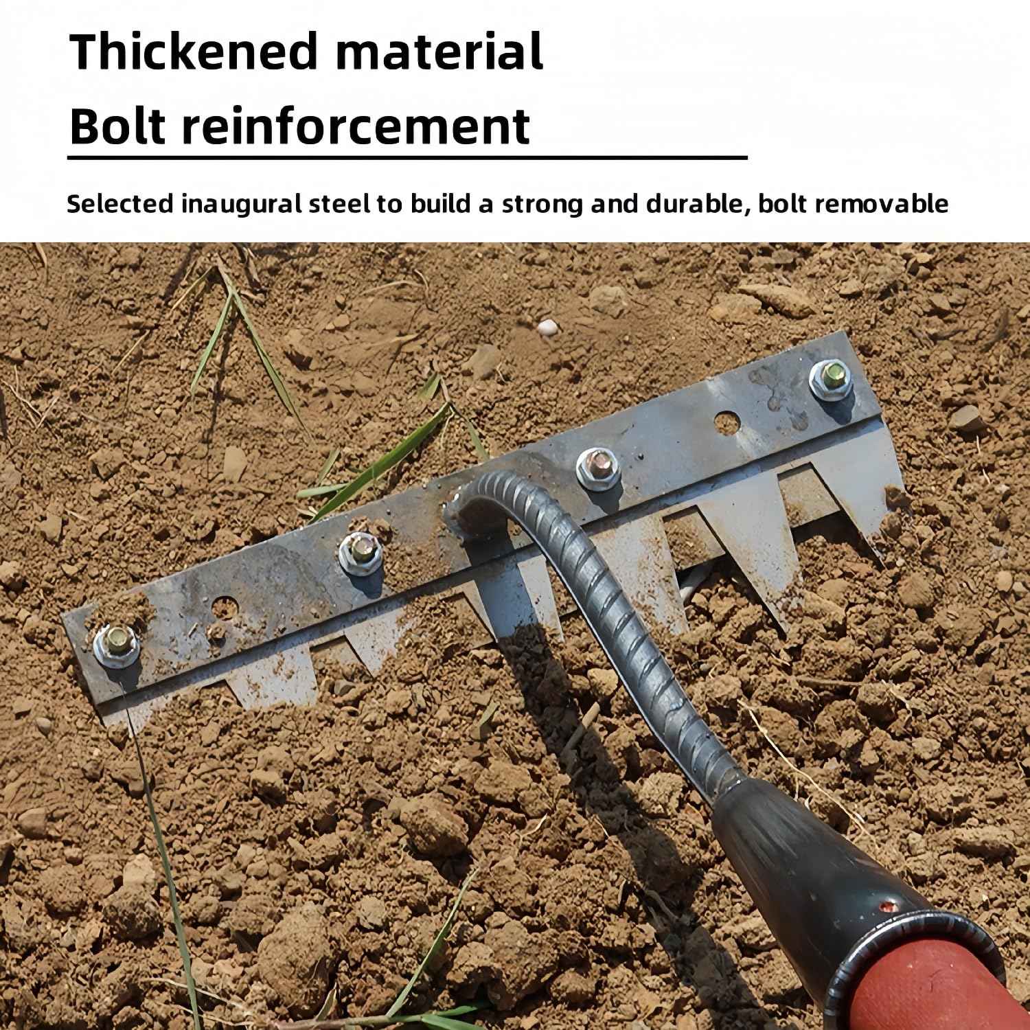 2025 New Gardening Hand Weeder Tool，Gardenia Iron Weeding Rake ，Manual Weeder Tool with Detachable Blades，Tool for Effortless Weed Removal， Flower Beds & Vegetable Patches (No Wooden Handle)