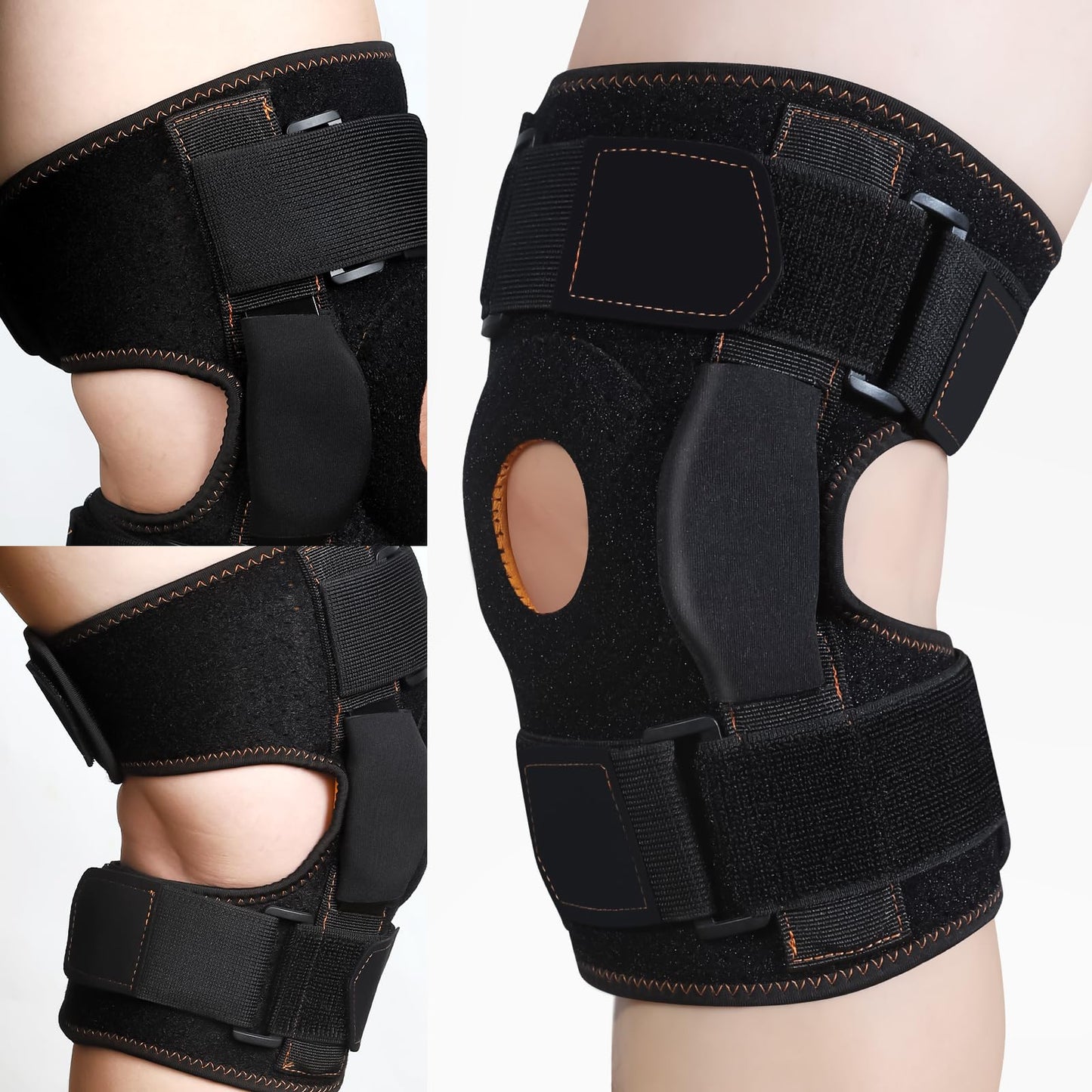 CHIYAN Hinged Knee Brace with Side Stabilizers for Men Women, Metal Hinge Knee Support for Meniscus Tear Arthritis Pain Relief, ACL, PCL, MCL