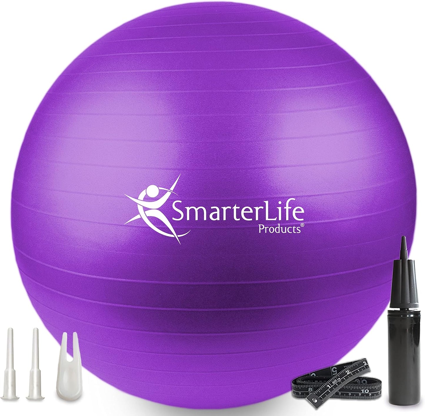 SmarterLife Yoga Ball - Fitness & Stability Exercise Ball for Core Workouts | Anti-Burst Design