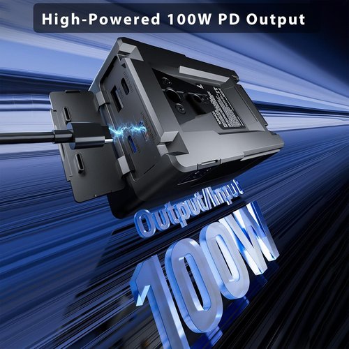 FXLION V Mount Battery Nano Pro - 98Wh/6800mAh with PD 100W Fast Charging | 3 USB-C, 2 D-Tap, 1 USB-A Ports for Cameras & Drones