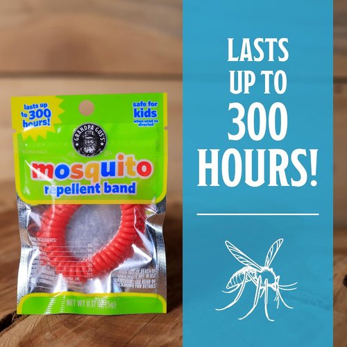 Grandpa Gus's Mosquito Repellent Bracelets - DEET-Free Bug Bands for Kids & Adults | 300-Hour Protection, 12 Pack