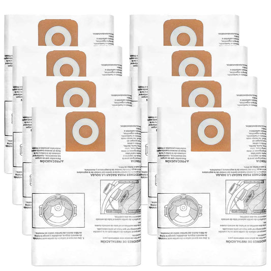 Zibopon 8 Pack CMXZVBE38749 Vacuum Dust Bags Replacement for CRAFTSMAN 16-20 Gallon Wet/Dry Shop Vac Bags: CMXEVBE17595, CMXEVBE17596, Part# 38749