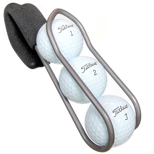SnakeBelly Golf Ball Holder - PRO with Quick-Draw Release (Silver)