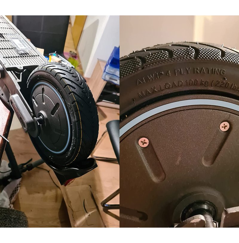 YBang 60/70-6.5 tubeless tire with valve for Segway Ninebot Max G30 / G30P / G30LP electric scooter solid rubber tires 10-inch anti-slip explosion-proof tires (1 Pce)