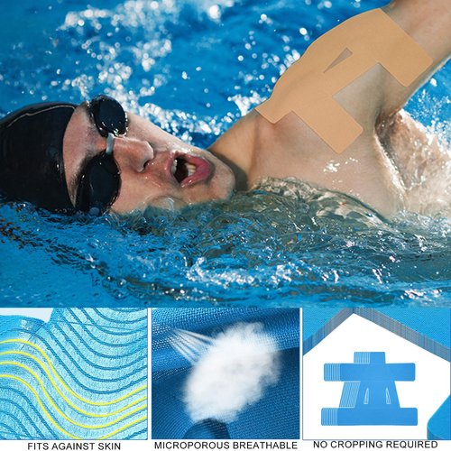 16PCS Precut Kinesiology Tape for Shoulder,Shoulder Tape for Pain Relief&Support Waterproof and Breathable,Tape for Shoulder Support & Muscle Sport
